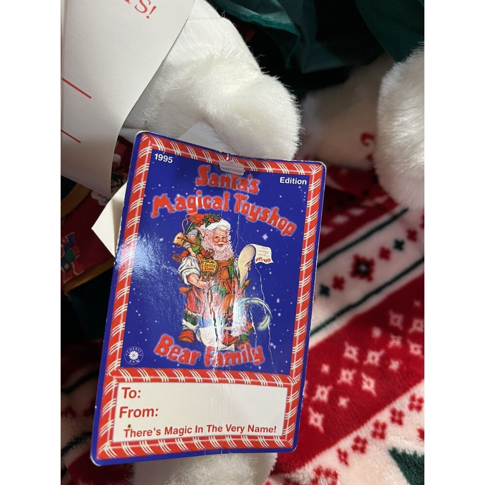 NEW Vintage Kmart CHRISTMAS BEAR Family Teddy Plush Velvet Stuffed 1993, 94, 95 - Picture 8 of 11